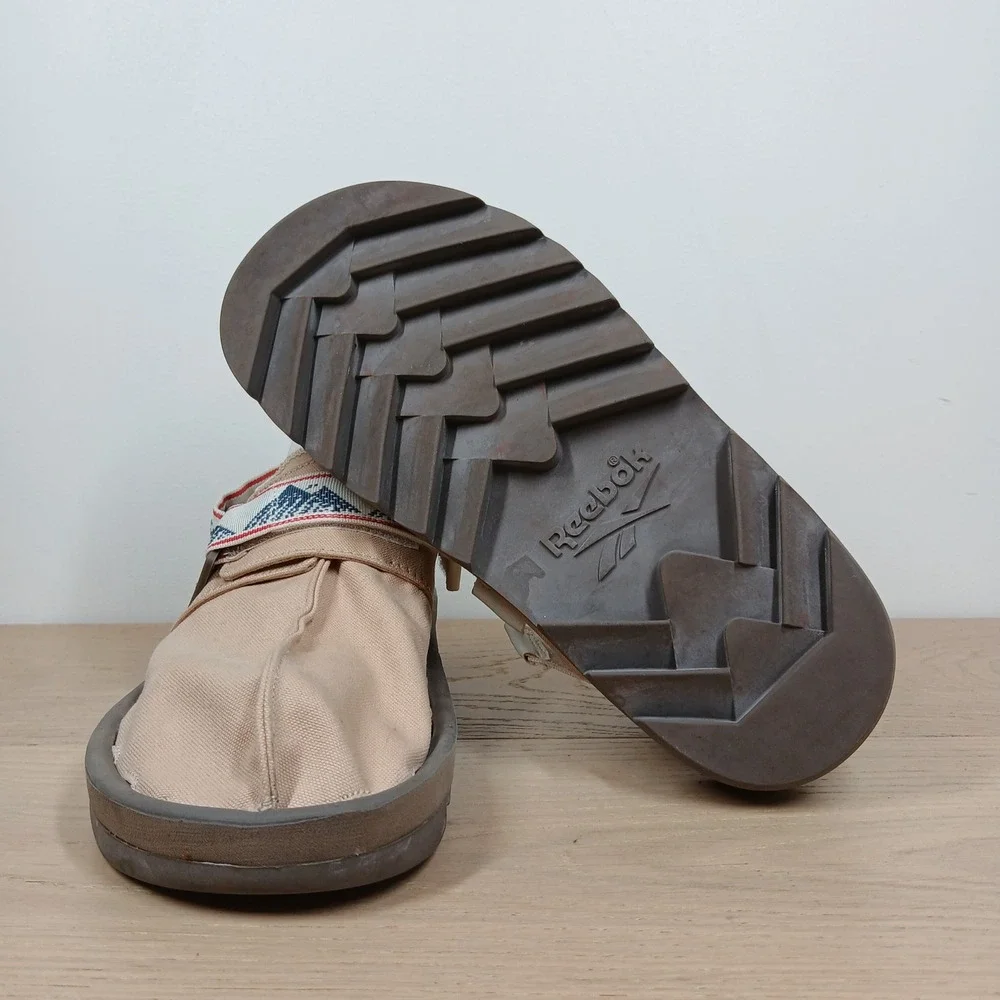 Reebok Beatnik Sandals Mens 9 Beige Textile Earth Outdoor Gorpcore Slingback